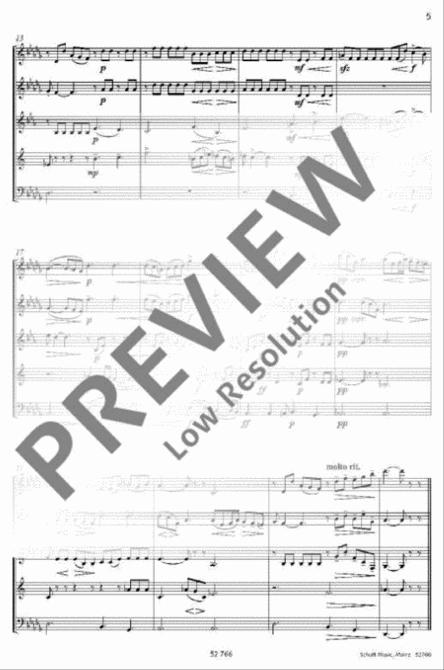Poème Poème Woodwind Quintet scores gallery preview page 4