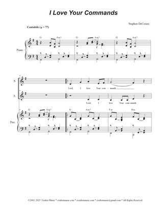 I Love Your Commands (Duet for Soprano and Alto solo)