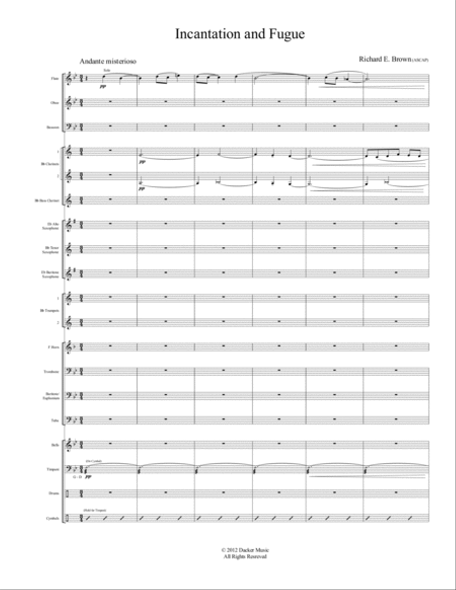 Incantation and Fugue Concert Band scores gallery preview page 4