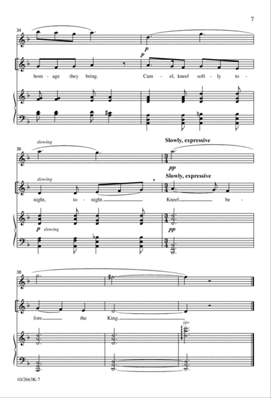 Camel, Kneel Softly Camel, Kneel Softly Unison Choir scores gallery preview page 7