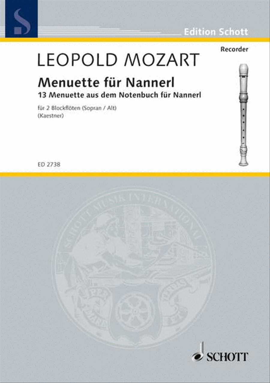 Minuets for Nannerl Alto Recorder scores gallery preview page 1