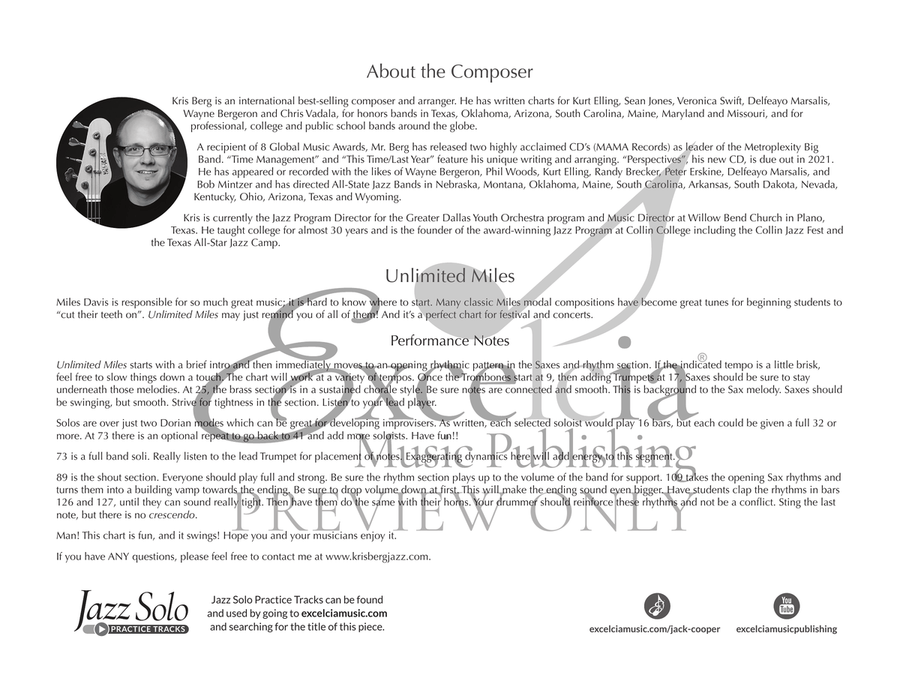 Unlimited Miles Jazz Ensemble scores gallery preview page 3