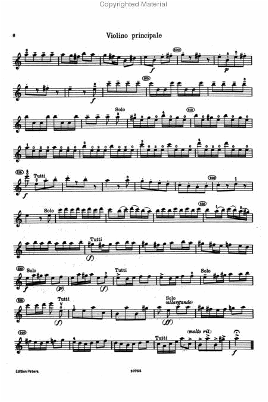 Violin Concerto Violin Solo scores gallery preview page 3