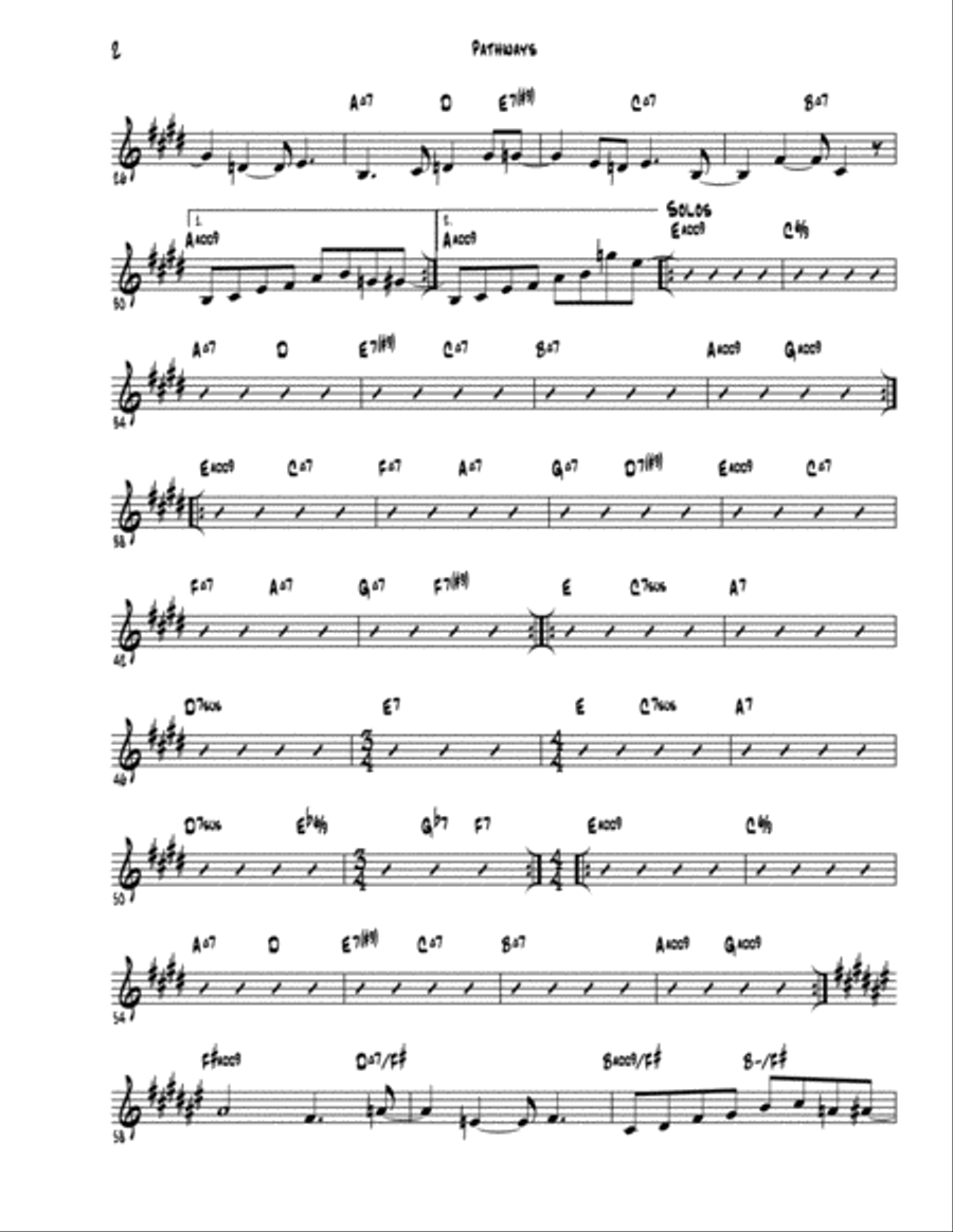 Pathways (Lead Sheet) C Instrument scores gallery preview page 2