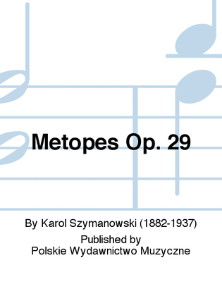 Book cover for Metopes Op. 29
