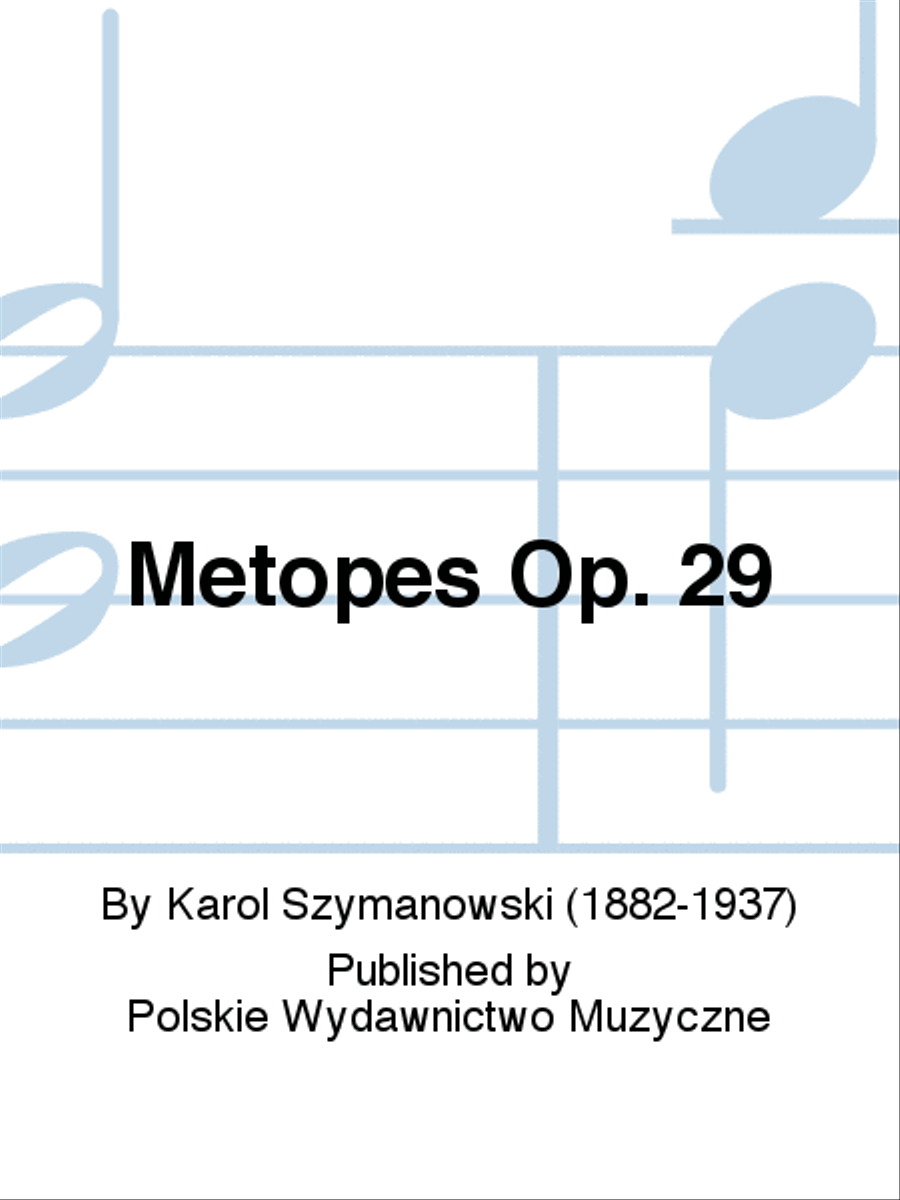 Book cover for Metopes Op. 29