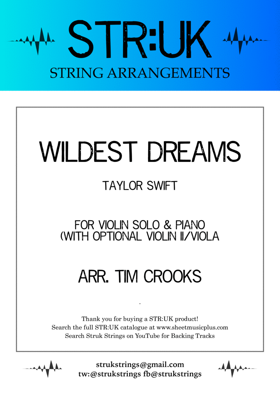 Wildest Dreams Violin Solo scores gallery preview page 1