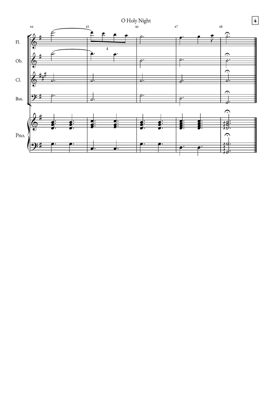 O Holy Night Small Ensemble scores gallery preview page 4