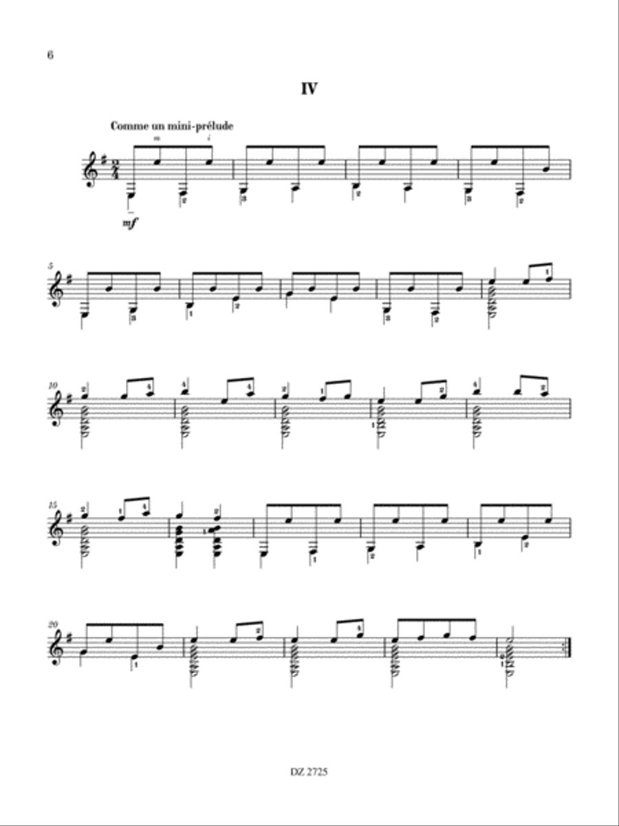 14 Mini-préludes Classical Guitar scores gallery preview page 6