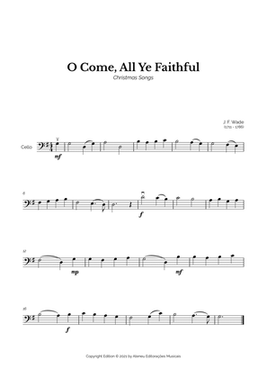 O Come, All Ye Faithful for Easy Cello Solo