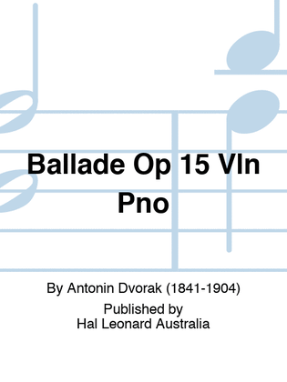 Book cover for Dvorak - Ballade Op 15 No 1 Violin/Piano
