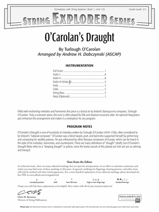 O'Carolan's Draught: Score