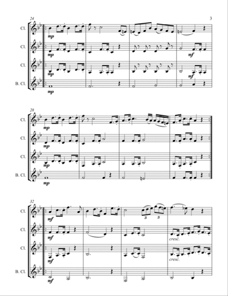 Military March Woodwind Quartet scores gallery preview page 3