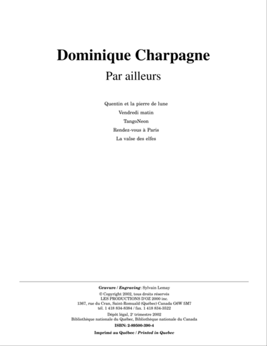 Par ailleurs Par ailleurs Classical Guitar scores gallery preview page 1
