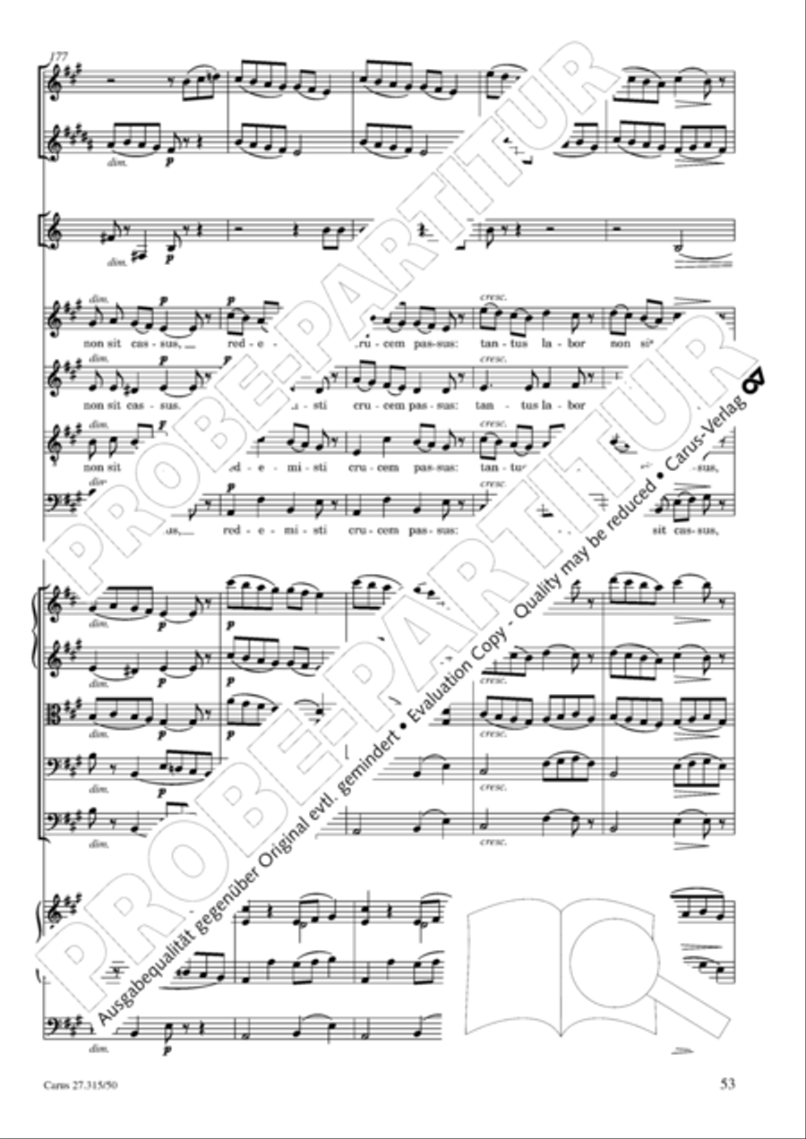 Requiem in C major 4-Part scores gallery preview page 56