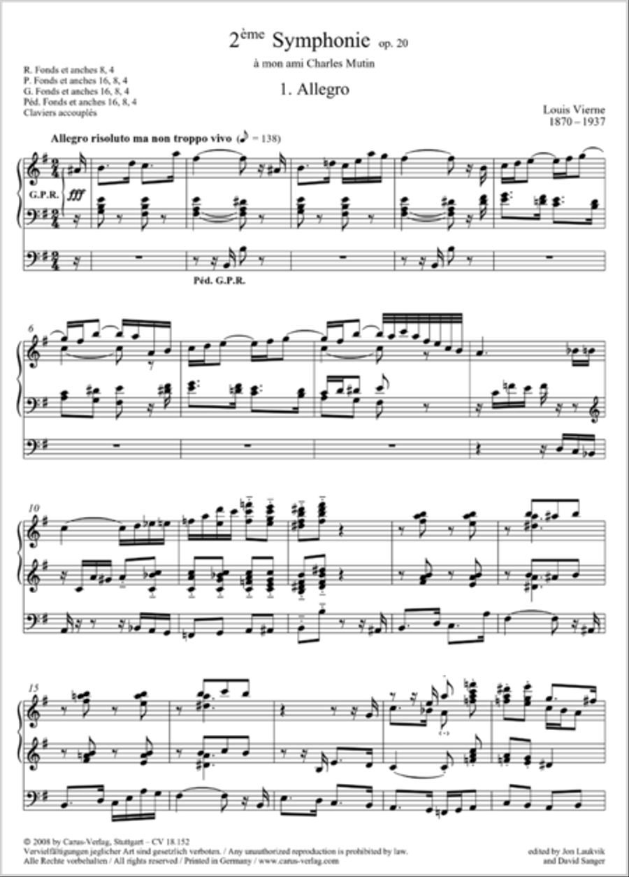 Symphonie Nr. 2 in e Organ scores gallery preview page 2
