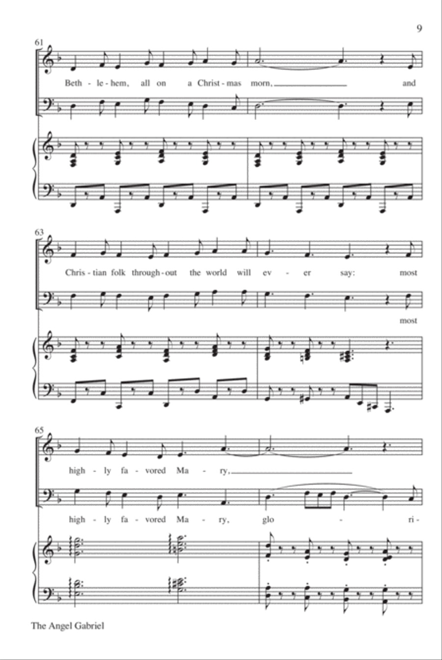 The Angel Gabriel 4-Part scores gallery preview page 10