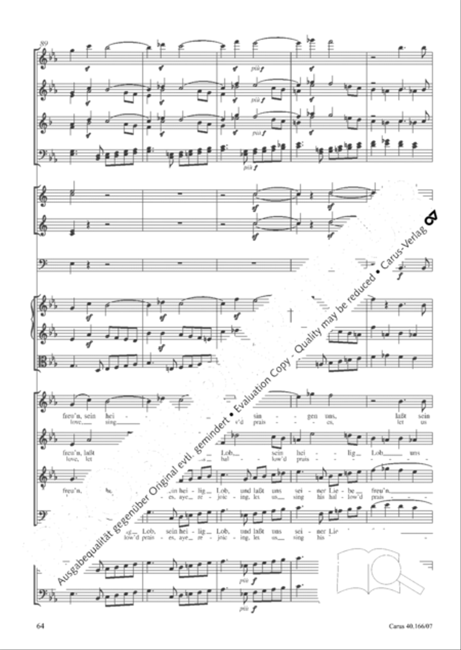 Hymn; Three sacred songs; fugue (Hymne; Drei geistliche Lieder und Fuge) Orchestra scores gallery preview page 65