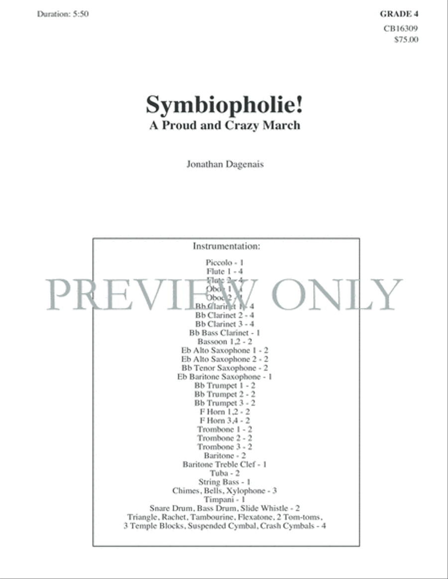Symbiopholie! Concert Band scores gallery preview page 2