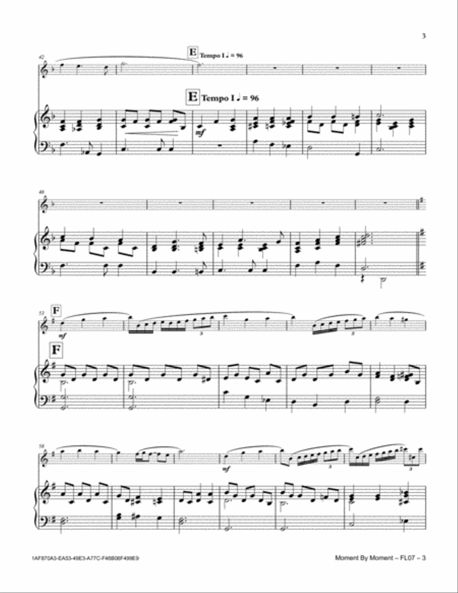 Moment By Moment Flute Solo scores gallery preview page 3