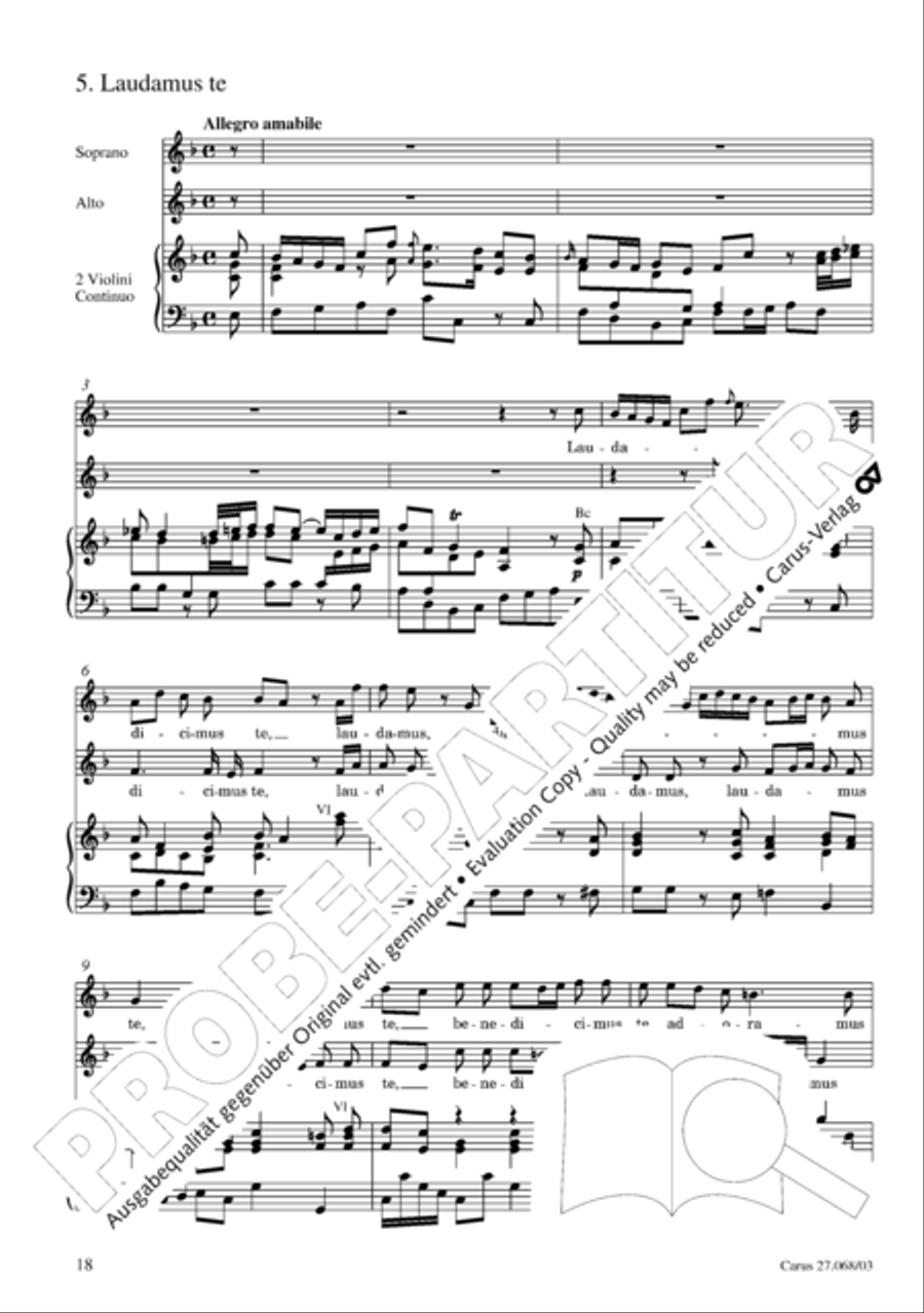 Mass in D minor (Missa in d) 4-Part scores gallery preview page 19