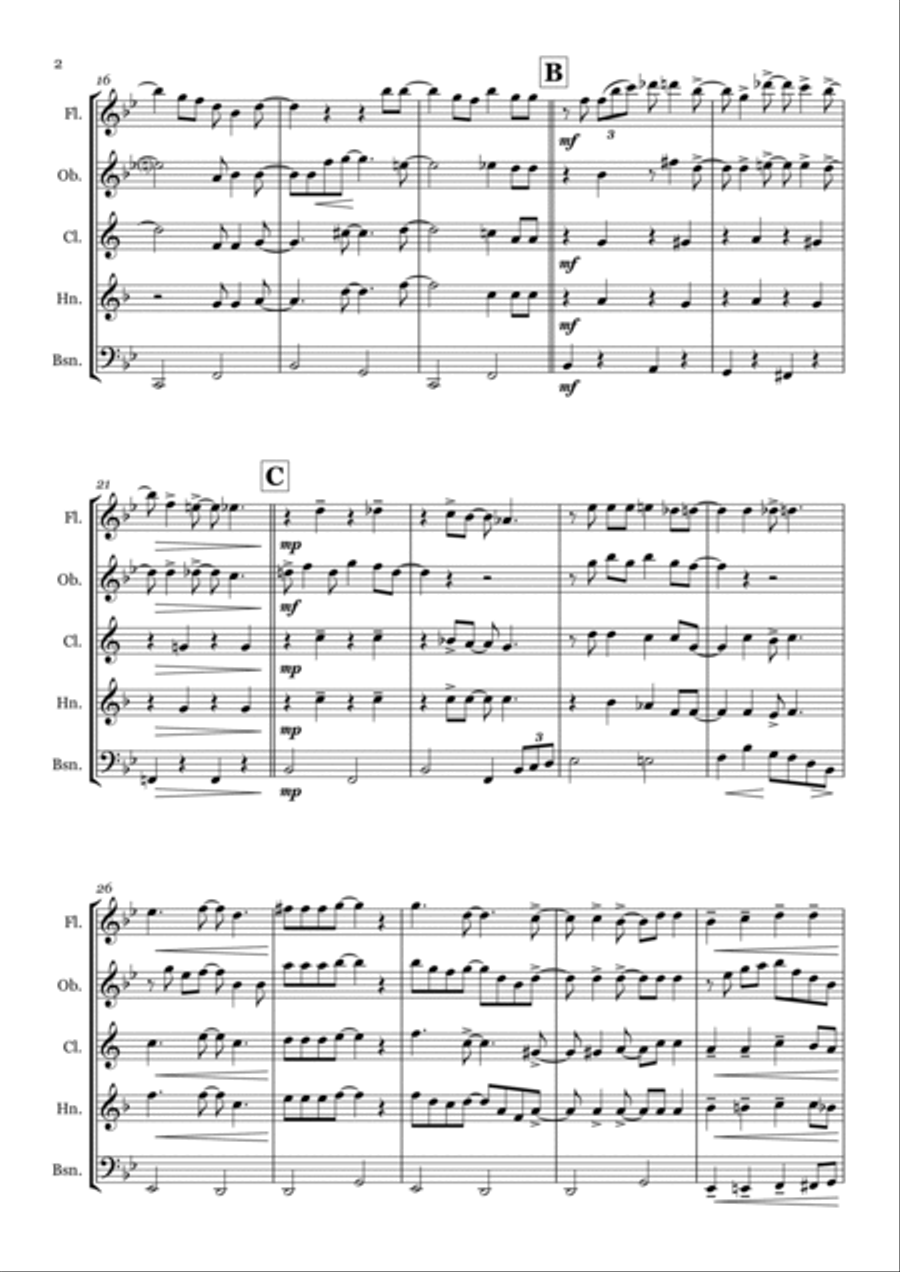 You've Got A Friend In Me Woodwind Quintet scores gallery preview page 2
