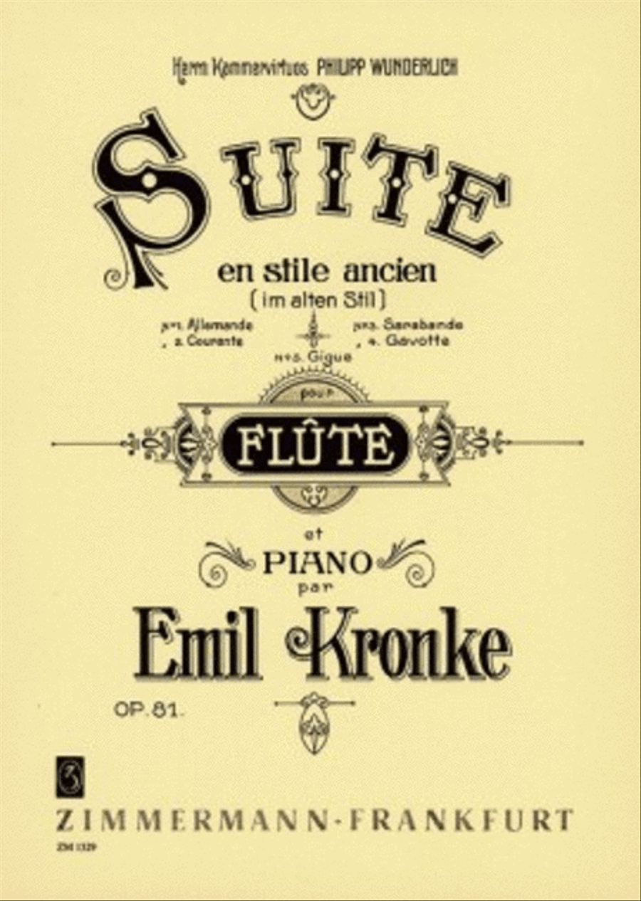 Suite in the Old Style Op. 81 Flute scores gallery preview page 1