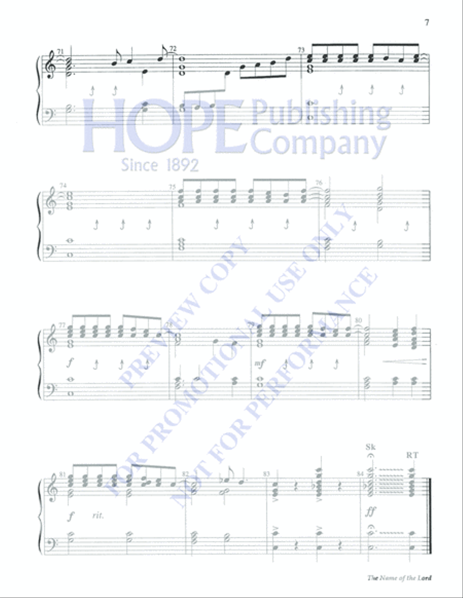 The Name of the Lord 3-Octaves scores gallery preview page 7