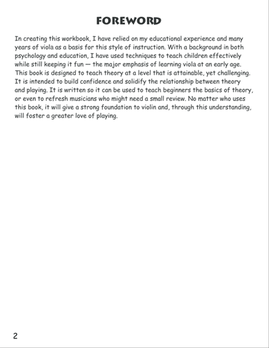 Beginner Viola Theory for Children, Book Two Viola Solo scores gallery preview page 3