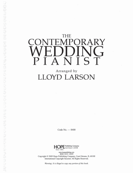 The Contemporary Wedding Pianist-Digital Download