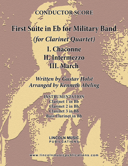 Holst - First Suite for Military Band in Eb (for Clarinet Quartet) image number null