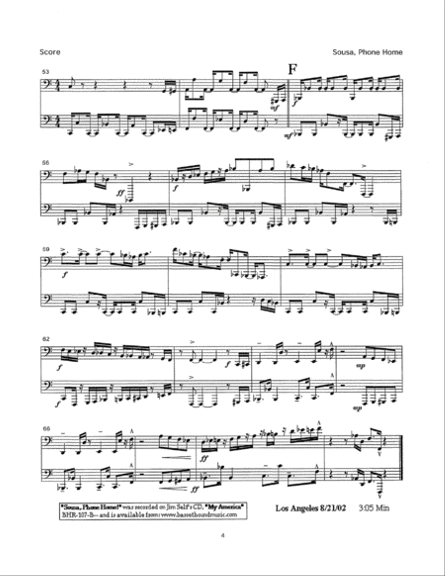 Sousa, Phone Home! Tuba scores gallery preview page 6