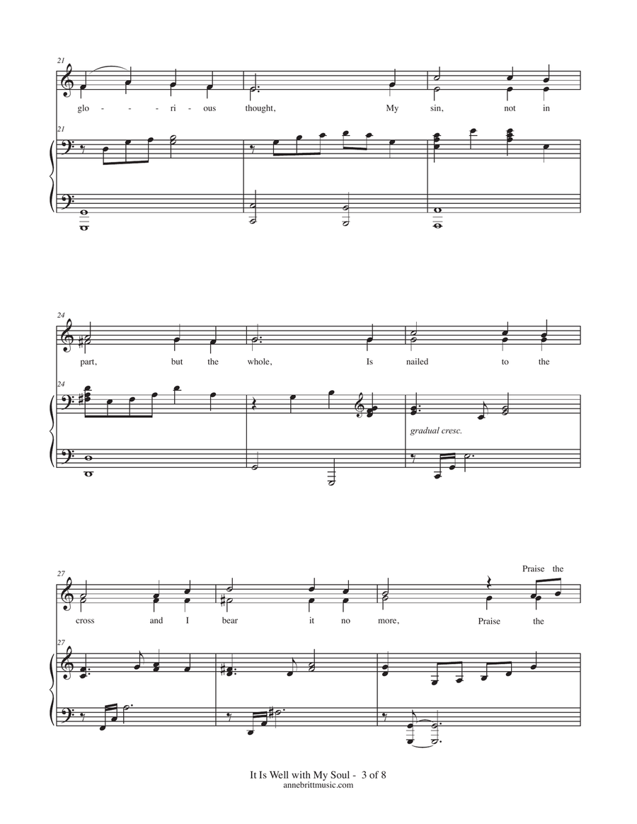 It Is Well with My Soul (vocal duet or solo) image number null