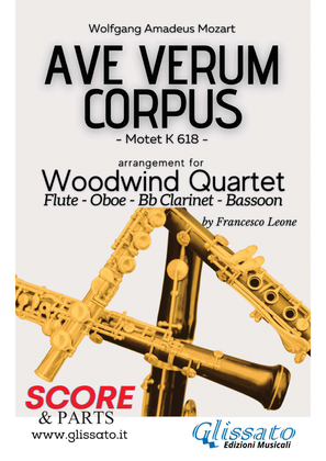 Book cover for Ave Verum - Woodwind Quartet (score & parts)