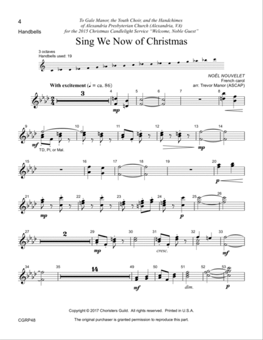 Sing We Now of Christmas Reproducible Instrumental Parts Reproducible Packs scores gallery preview page 4