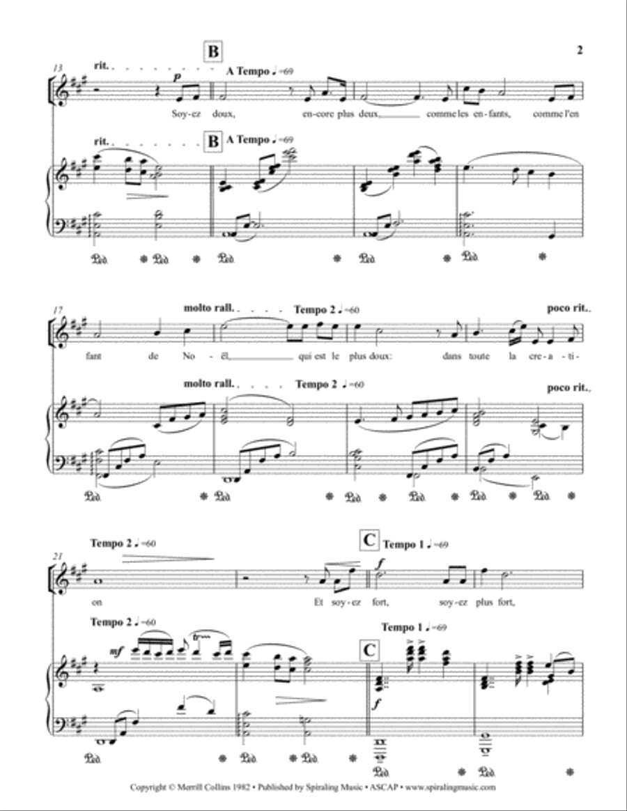 Soyez Gentille Piano Vocal Score in A Voice scores gallery preview page 3