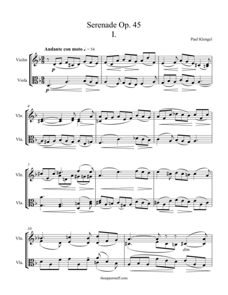 Serenade Op. 45 Movement 1 image number null
