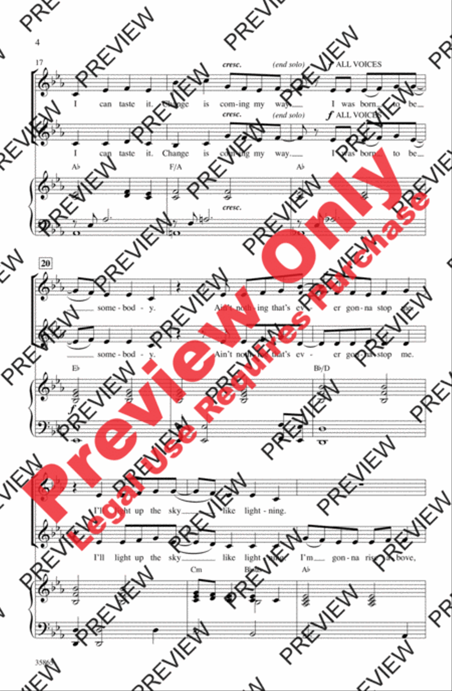 Born to Be Somebody (from Never Say Never) 2-Part scores gallery preview page 4