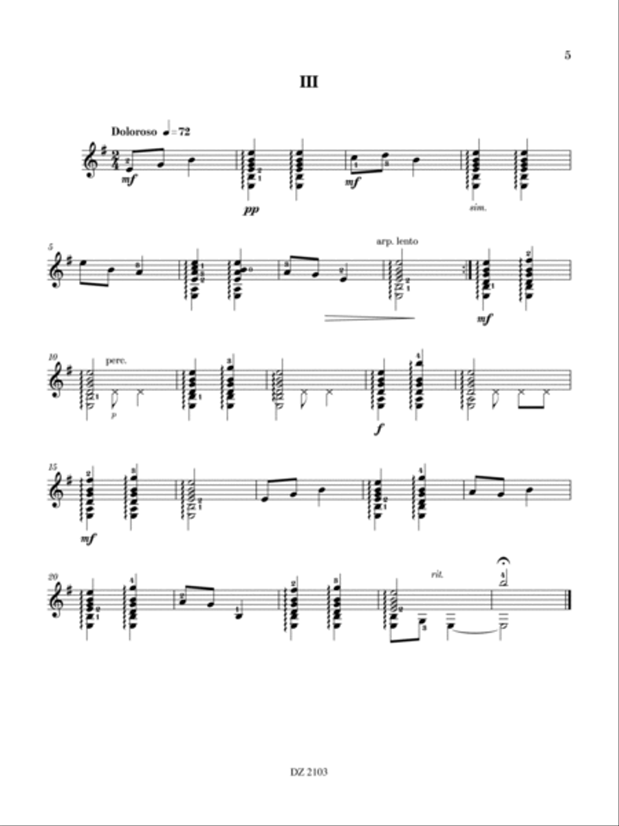 17 Mini Sketches Classical Guitar scores gallery preview page 5