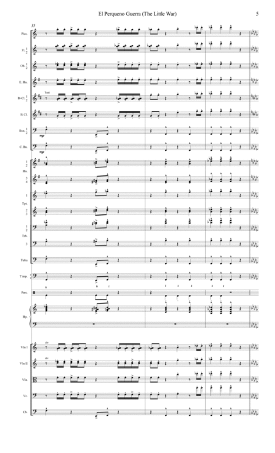 El Perqueno Guerro Full Orchestra scores gallery preview page 6