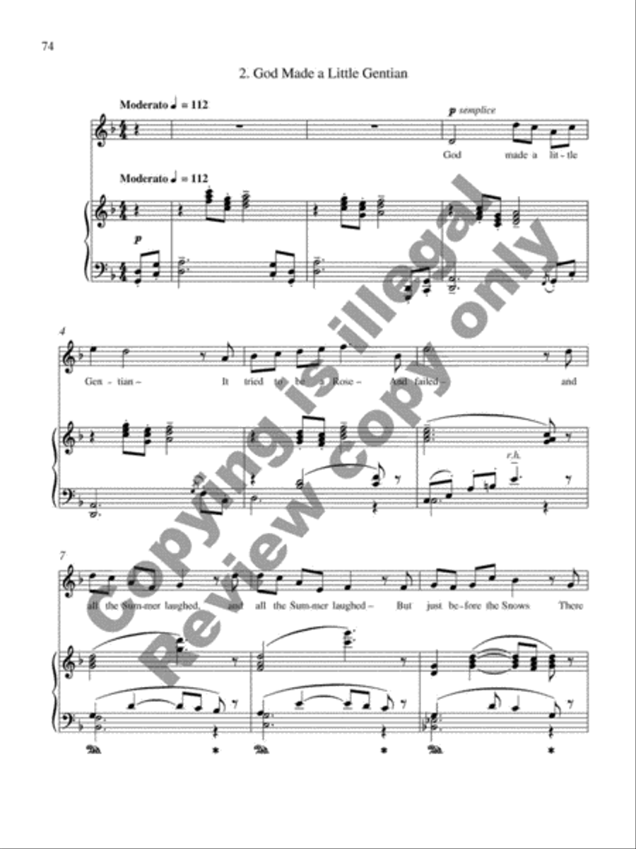 Collected Songs for Soprano and Piano Soprano Voice scores gallery preview page 39