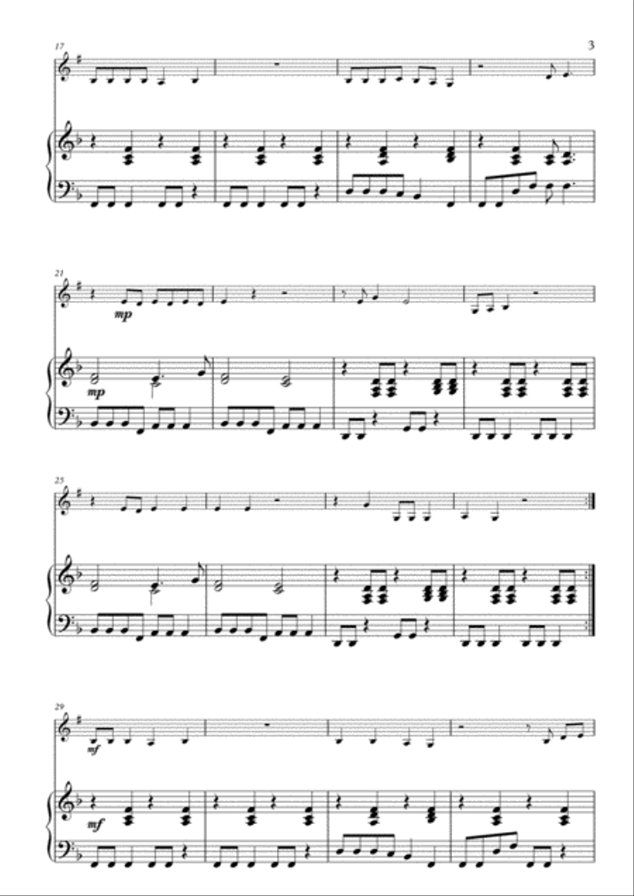 Buffalo Soldier Clarinet Solo scores gallery preview page 3