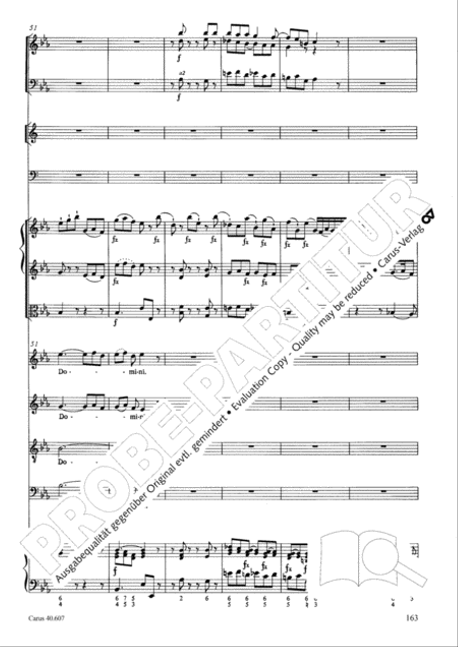 Mass in time of war (Missa in tempore belli) 4-Part scores gallery preview page 172