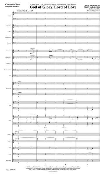 God of Glory, Lord of Love - Orchestral Score and Parts image number null