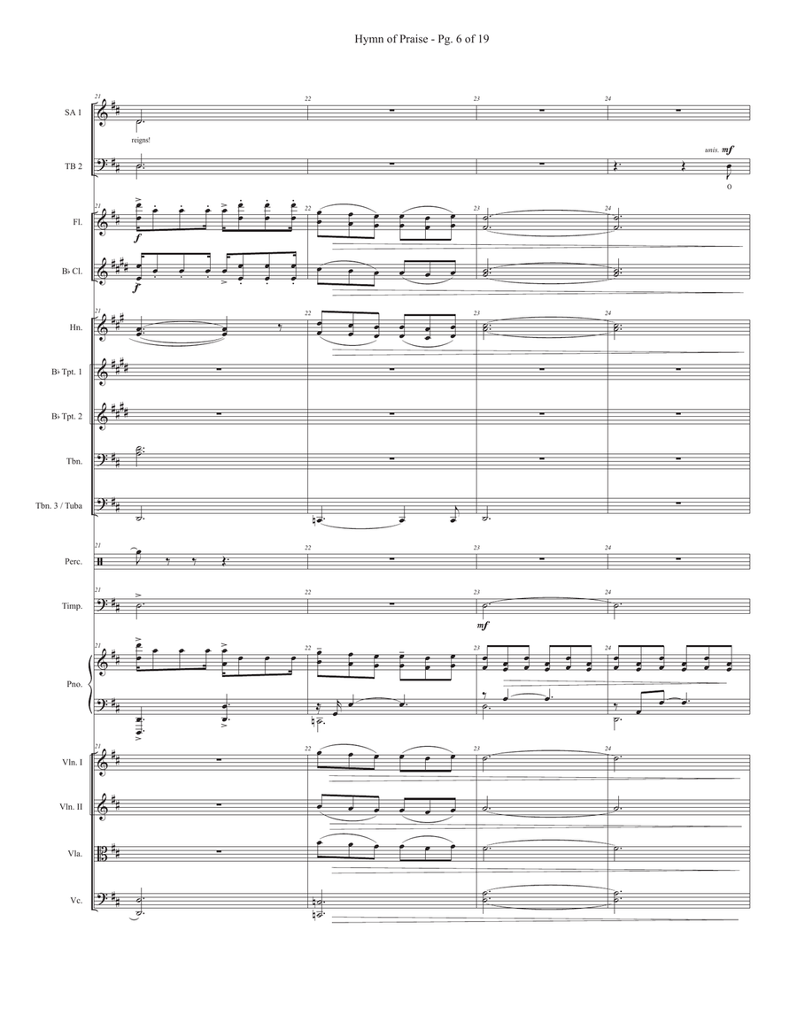 Hymn Of Praise - Full Score Choir scores gallery preview page 6