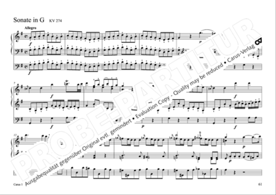 17 Church sonatas Organ Solo scores gallery preview page 62