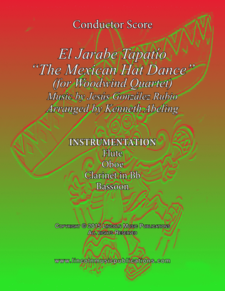 Book cover for El Jarabe Tapatío - “Mexican Hat Dance” (for Woodwind Quartet)