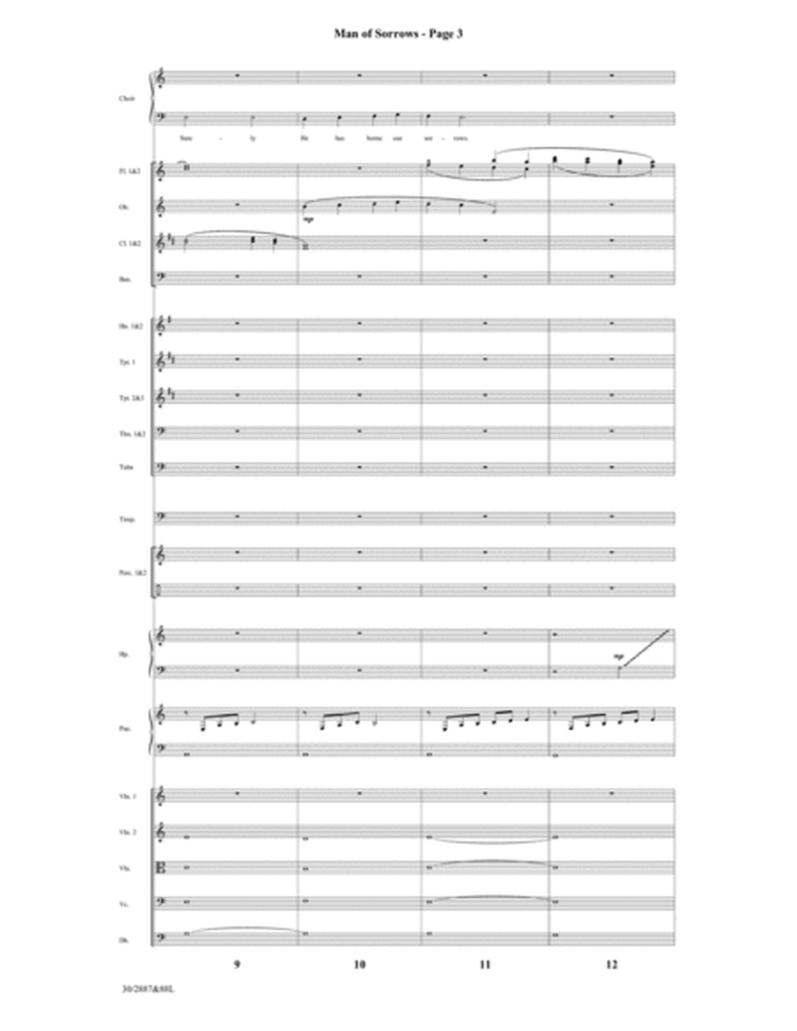 Man of Sorrows - Orchestral Score with Printable Parts
