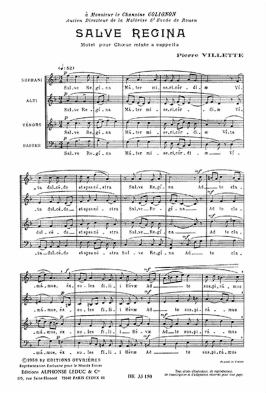 Salve Regina (satb) Salve Regina (satb) 4-Part scores gallery preview page 2