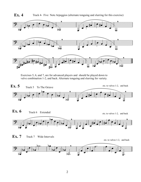 Daily Warm-Up and Maintenance for Brass Instruments- Tuba in Bass Clef